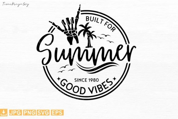 Built for Summer Retro Summer Graphics & T-Shirt Designs