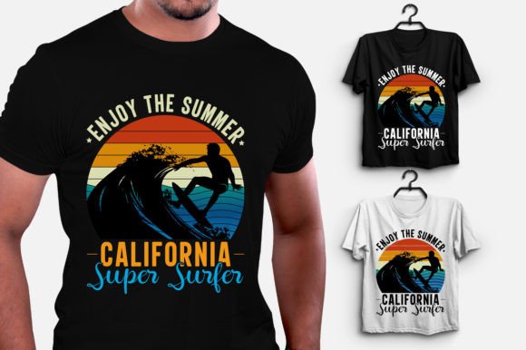 Enjoy the Summer California Super Surfer Graphics & T-Shirt Designs