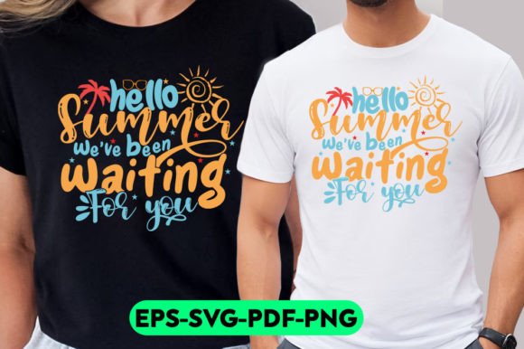 Hello Summer Graphics for Trendy T-Shirt Designs