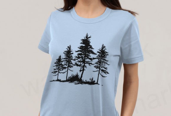 Pine Tree SVG Graphics for Summer T-Shirt Designs
