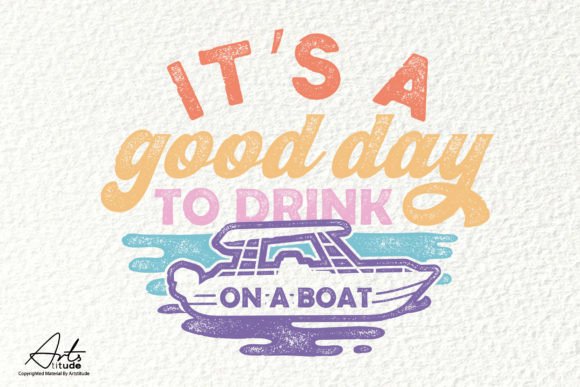Summer Lake Boat SVG PNG Design: A Stitch Test