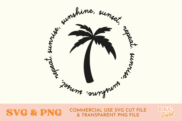 Summer Palm Tree SVG PNG: Graphics for T-Shirt Designs