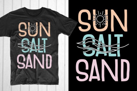 Sun Salt Sand Graphics for Summer T-Shirt Designs