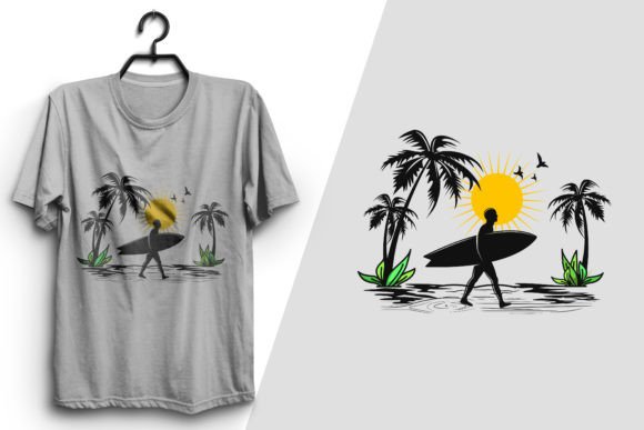Vintage Summer Surfing Graphics & Print Templates